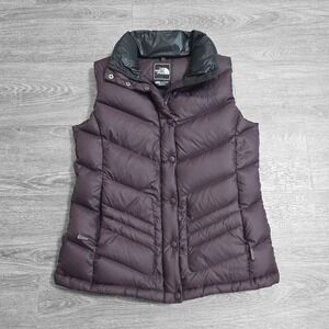 The North Face 700 Gilet Down Body Warmer Sleeveless Vest Womens Sz M Purple EUC